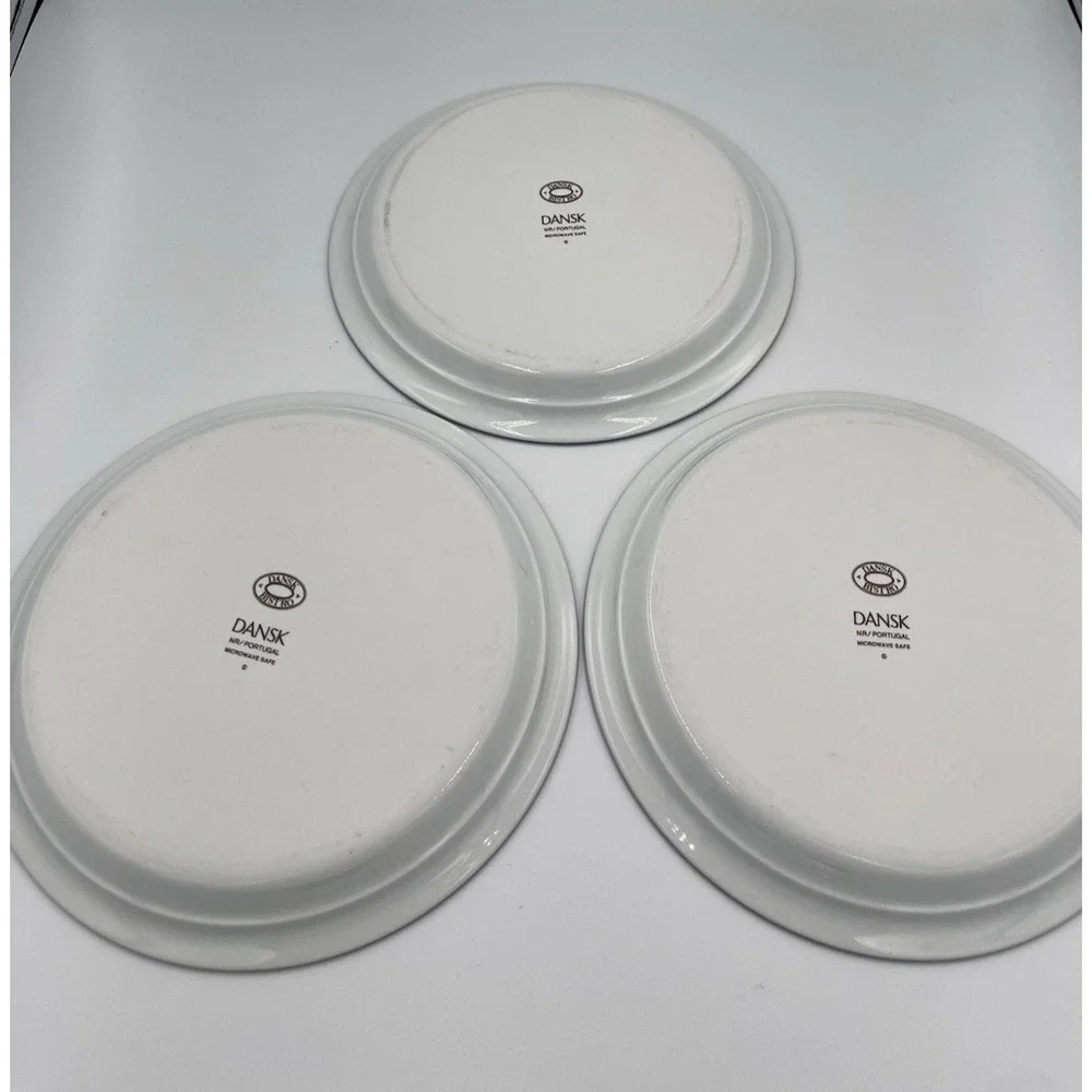 Dansk Bistro Christianshavn Blue Salad Plates SET OF 3 Portugal 8 3/4